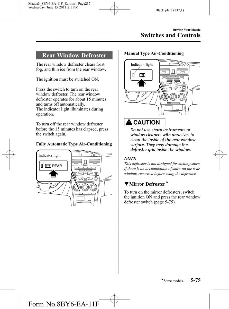 Mazda 3 II 2 owners manual / page 237