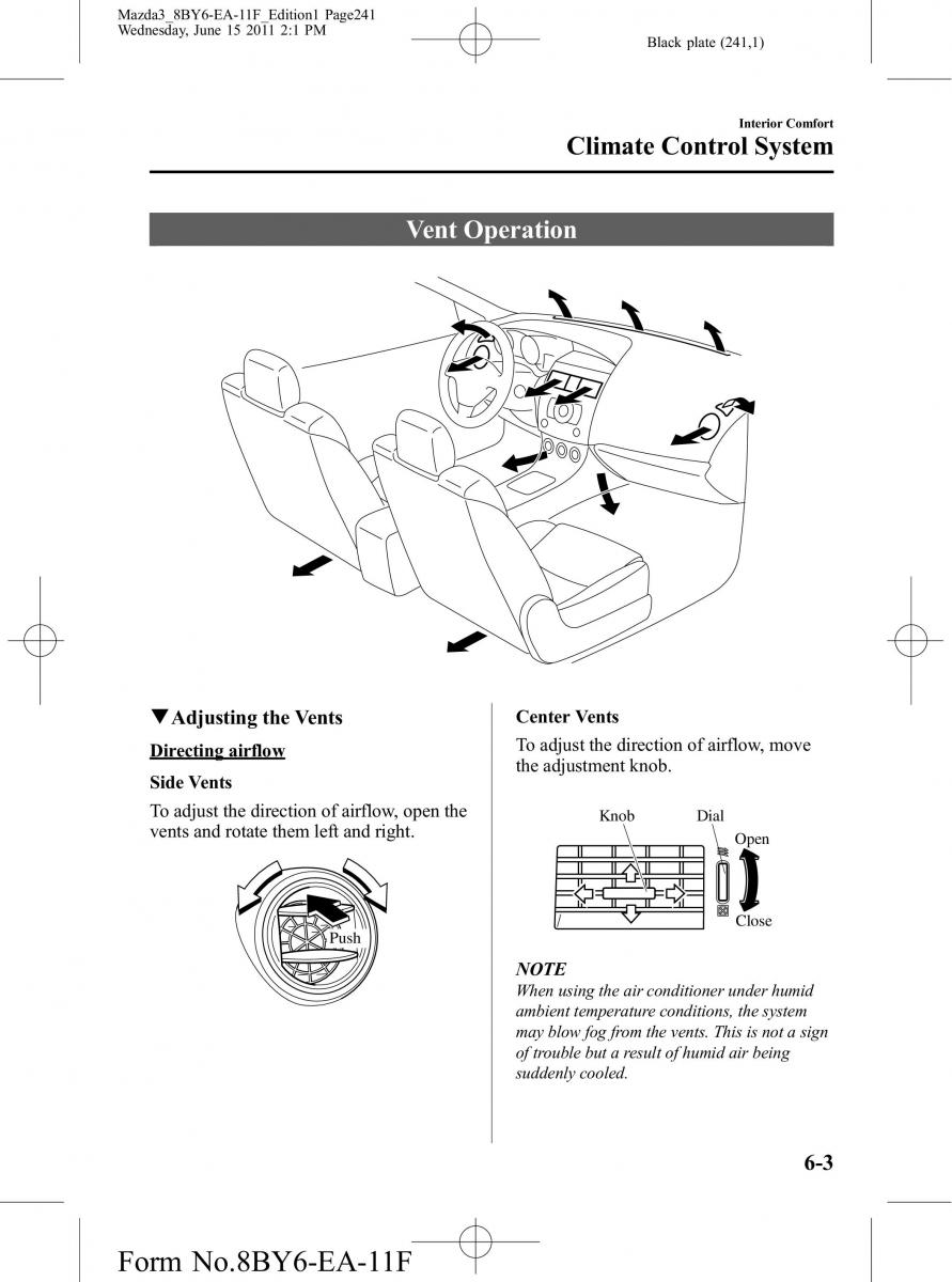 Mazda 3 II 2 owners manual / page 241