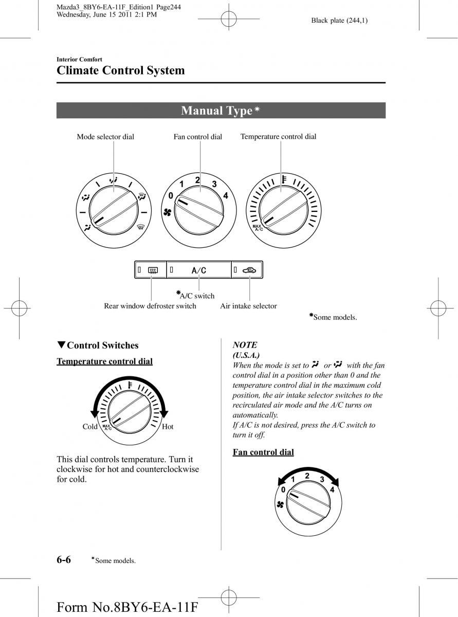 Mazda 3 II 2 owners manual / page 244