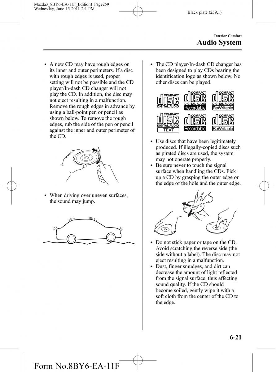 Mazda 3 II 2 owners manual / page 259