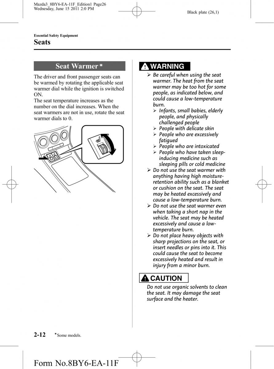 Mazda 3 II 2 owners manual / page 26