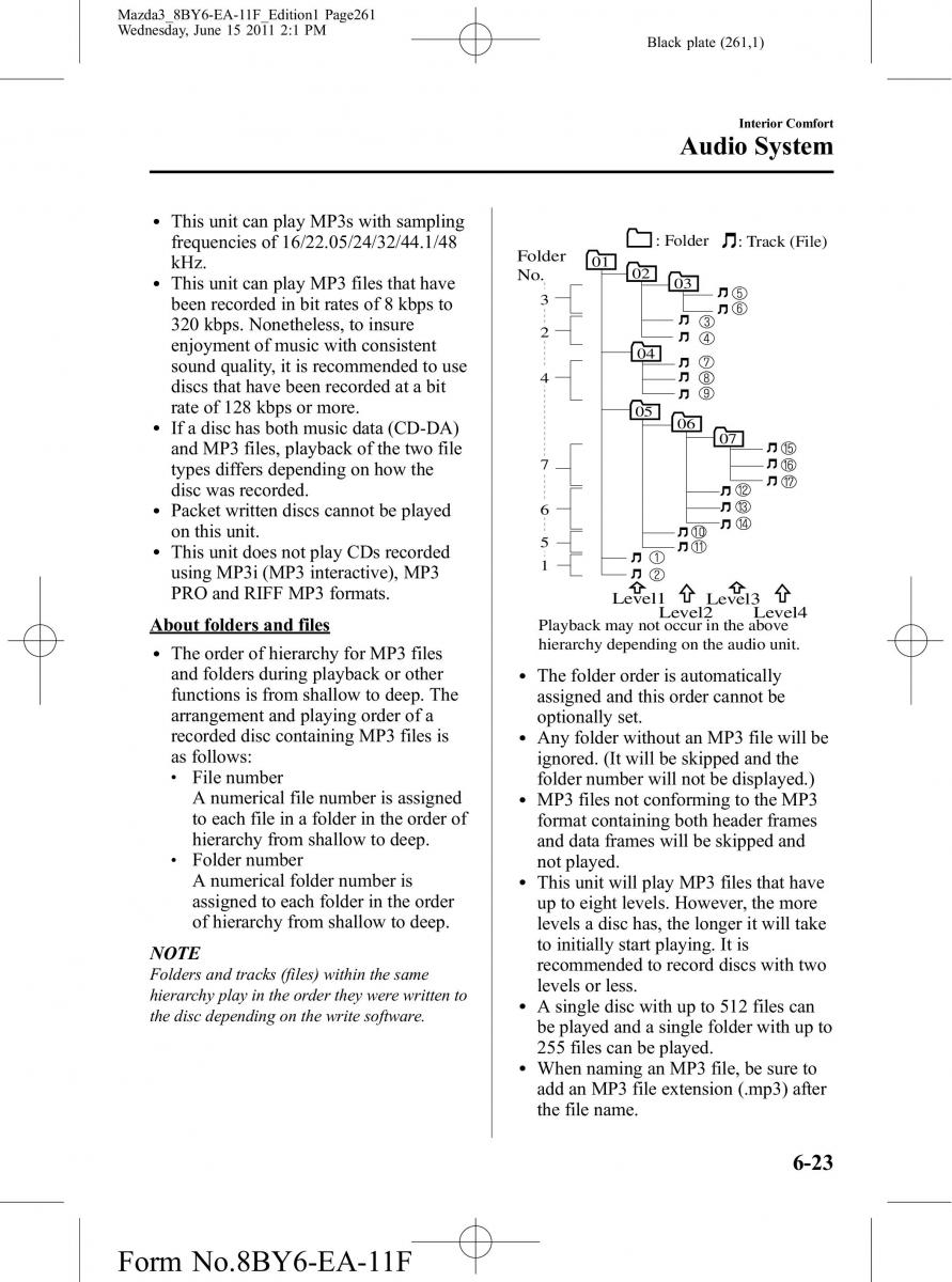 Mazda 3 II 2 owners manual / page 261