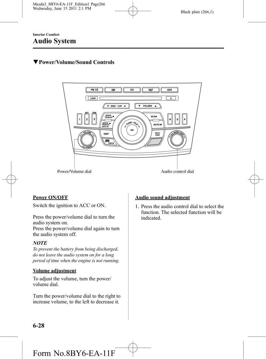 Mazda 3 II 2 owners manual / page 266