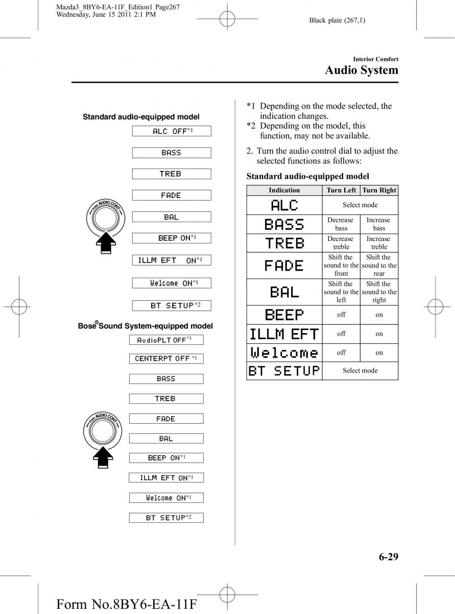 Mazda 3 II 2 owners manual / page 267