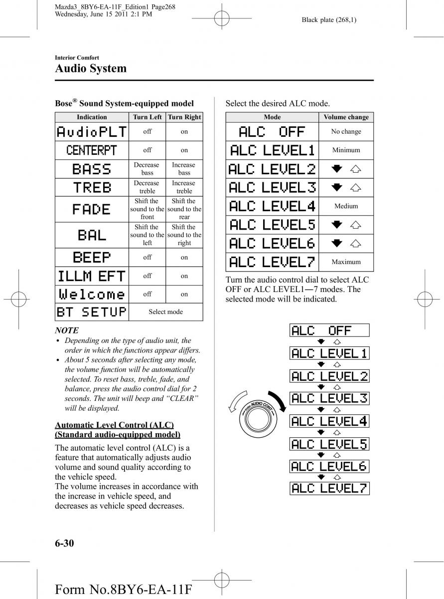 Mazda 3 II 2 owners manual / page 268