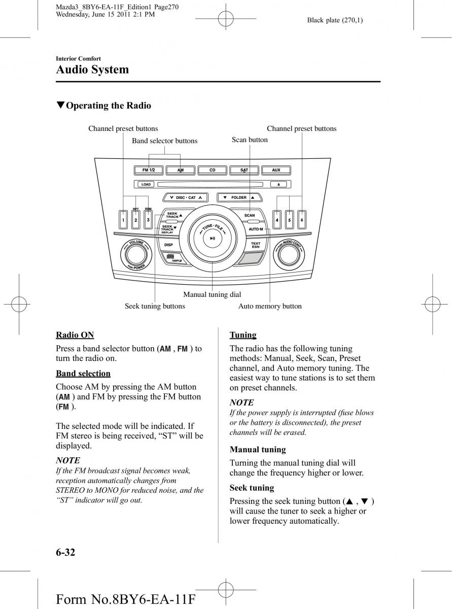 Mazda 3 II 2 owners manual / page 270