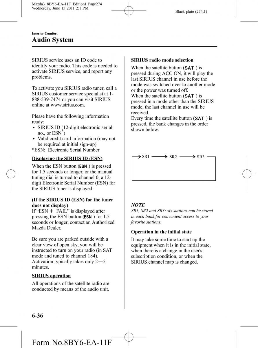 Mazda 3 II 2 owners manual / page 274