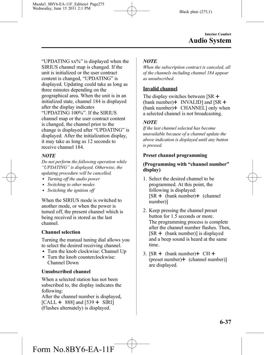 Mazda 3 II 2 owners manual / page 275