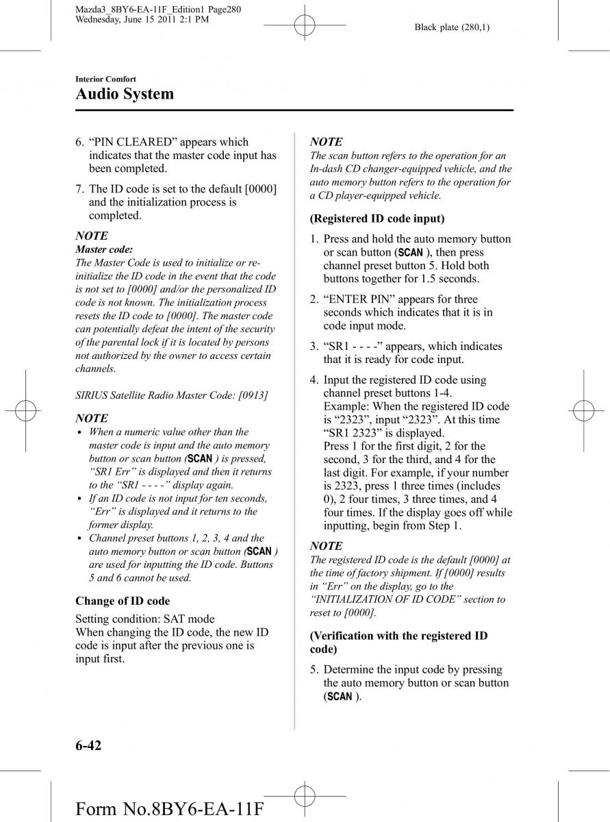 Mazda 3 II 2 owners manual / page 280