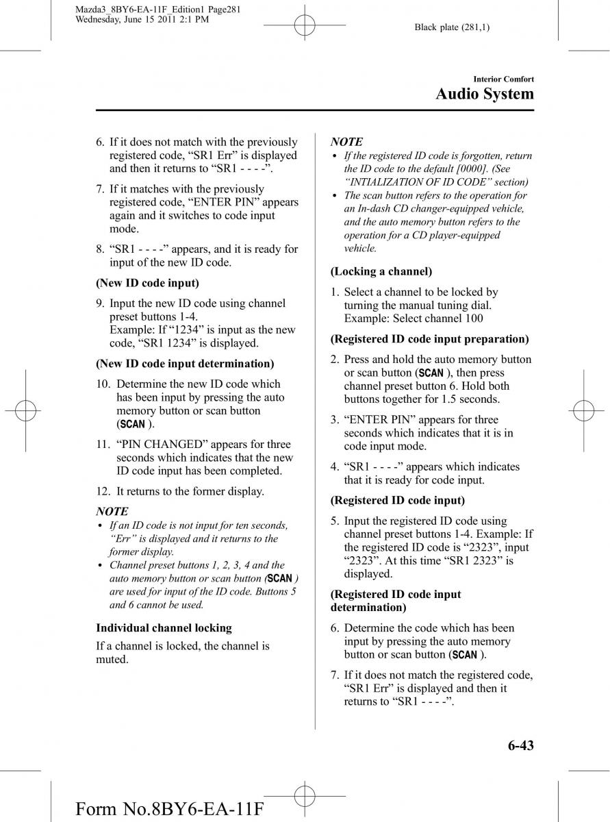 Mazda 3 II 2 owners manual / page 281