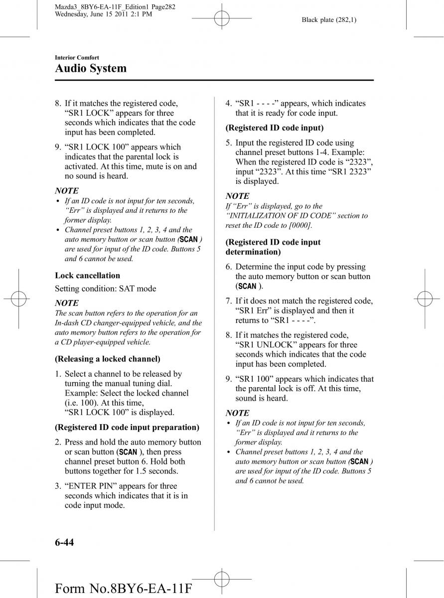 Mazda 3 II 2 owners manual / page 282