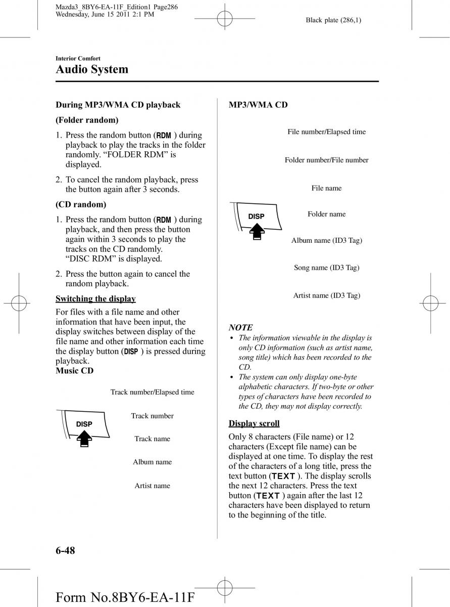 Mazda 3 II 2 owners manual / page 286