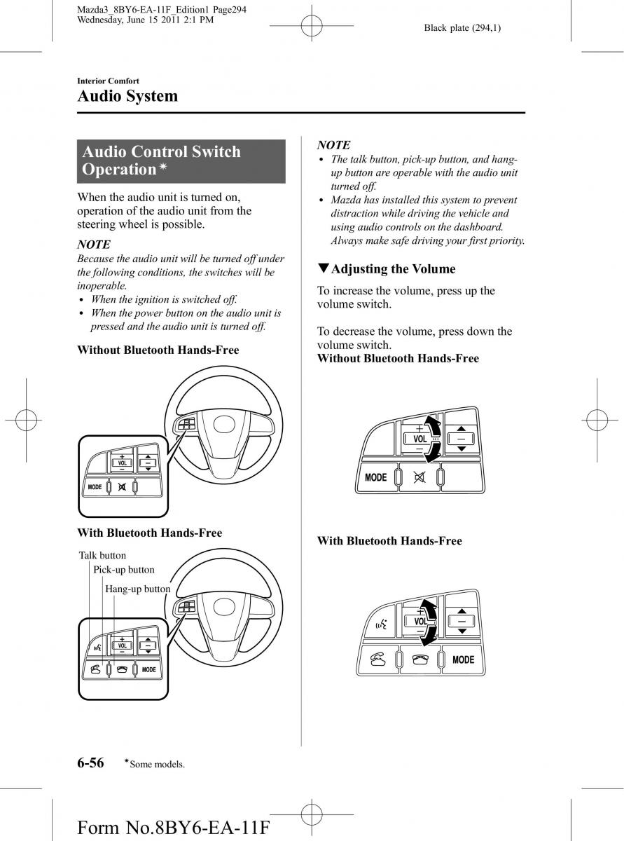 Mazda 3 II 2 owners manual / page 294