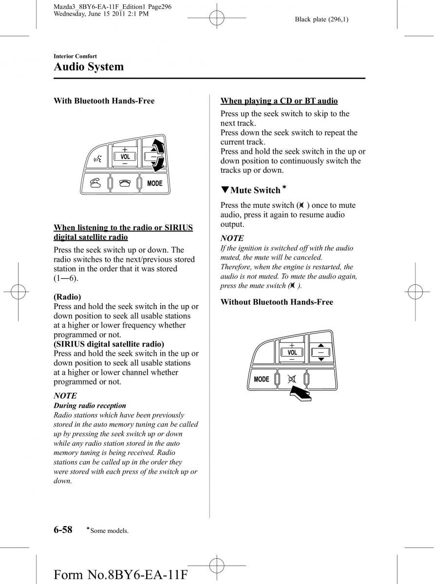 Mazda 3 II 2 owners manual / page 296