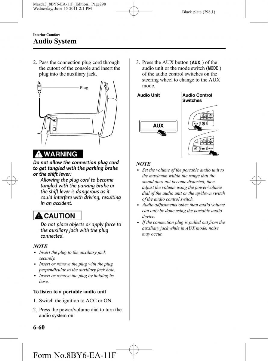 Mazda 3 II 2 owners manual / page 298