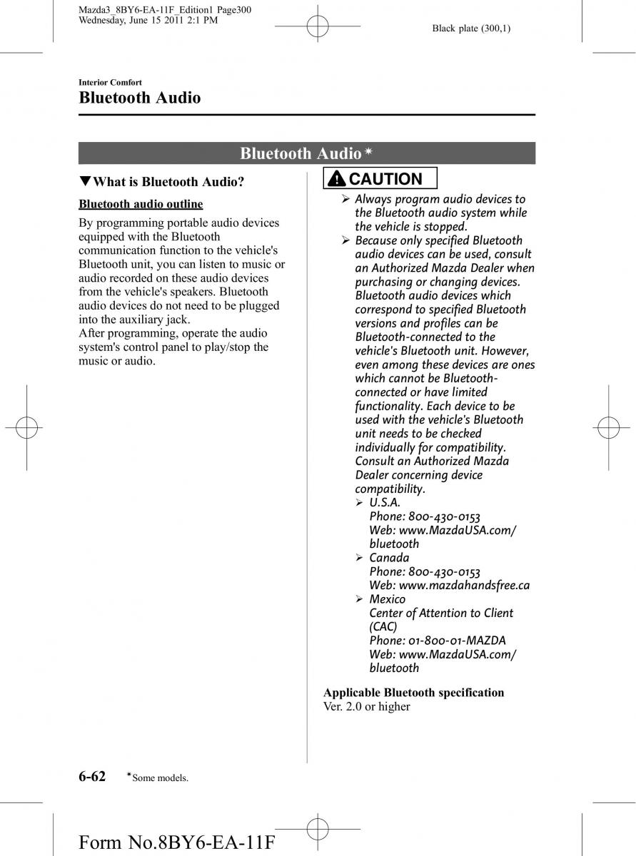 Mazda 3 II 2 owners manual / page 300