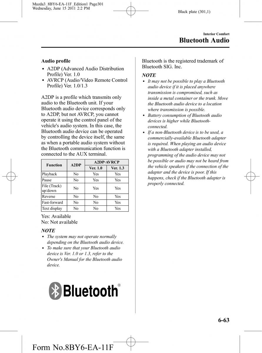 Mazda 3 II 2 owners manual / page 301