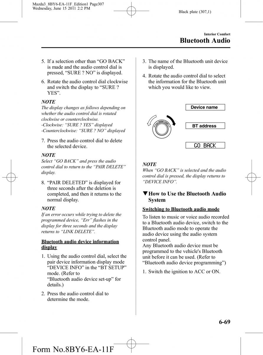 Mazda 3 II 2 owners manual / page 307