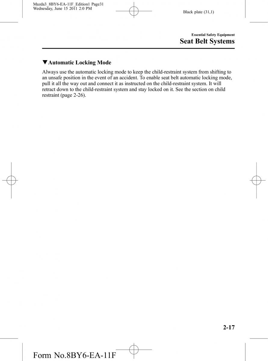 Mazda 3 II 2 owners manual / page 31