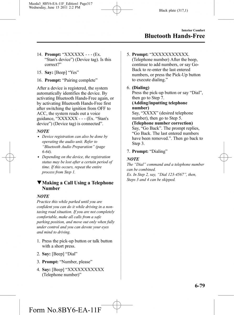 Mazda 3 II 2 owners manual / page 317