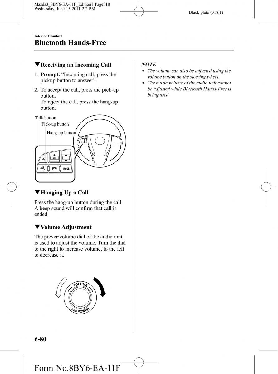 Mazda 3 II 2 owners manual / page 318