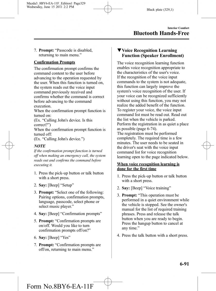 Mazda 3 II 2 owners manual / page 329