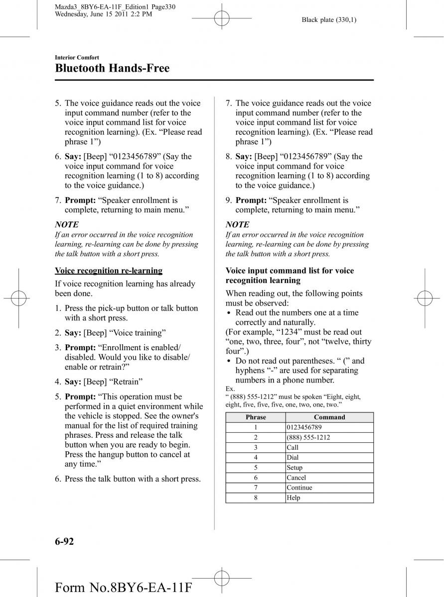 Mazda 3 II 2 owners manual / page 330