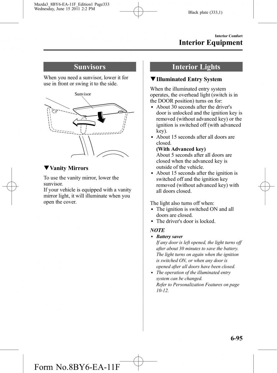 Mazda 3 II 2 owners manual / page 333