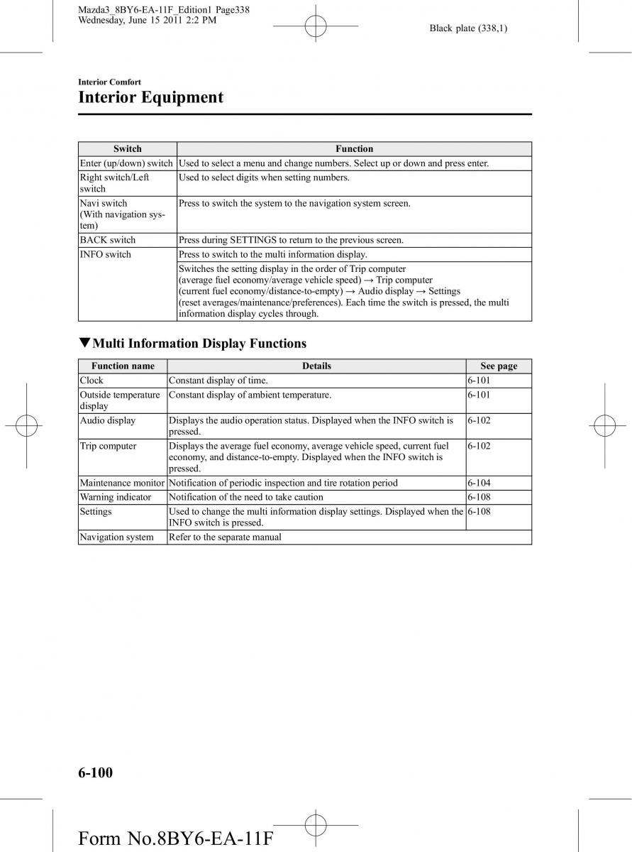 Mazda 3 II 2 owners manual / page 338