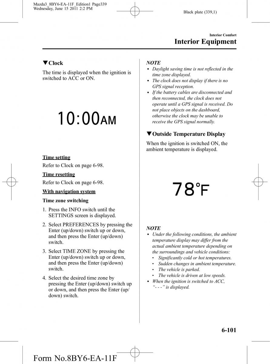 Mazda 3 II 2 owners manual / page 339