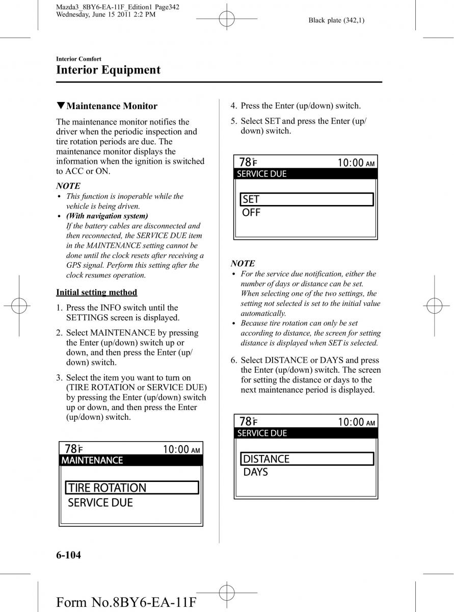 Mazda 3 II 2 owners manual / page 342