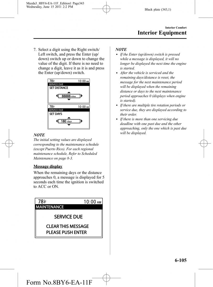 Mazda 3 II 2 owners manual / page 343