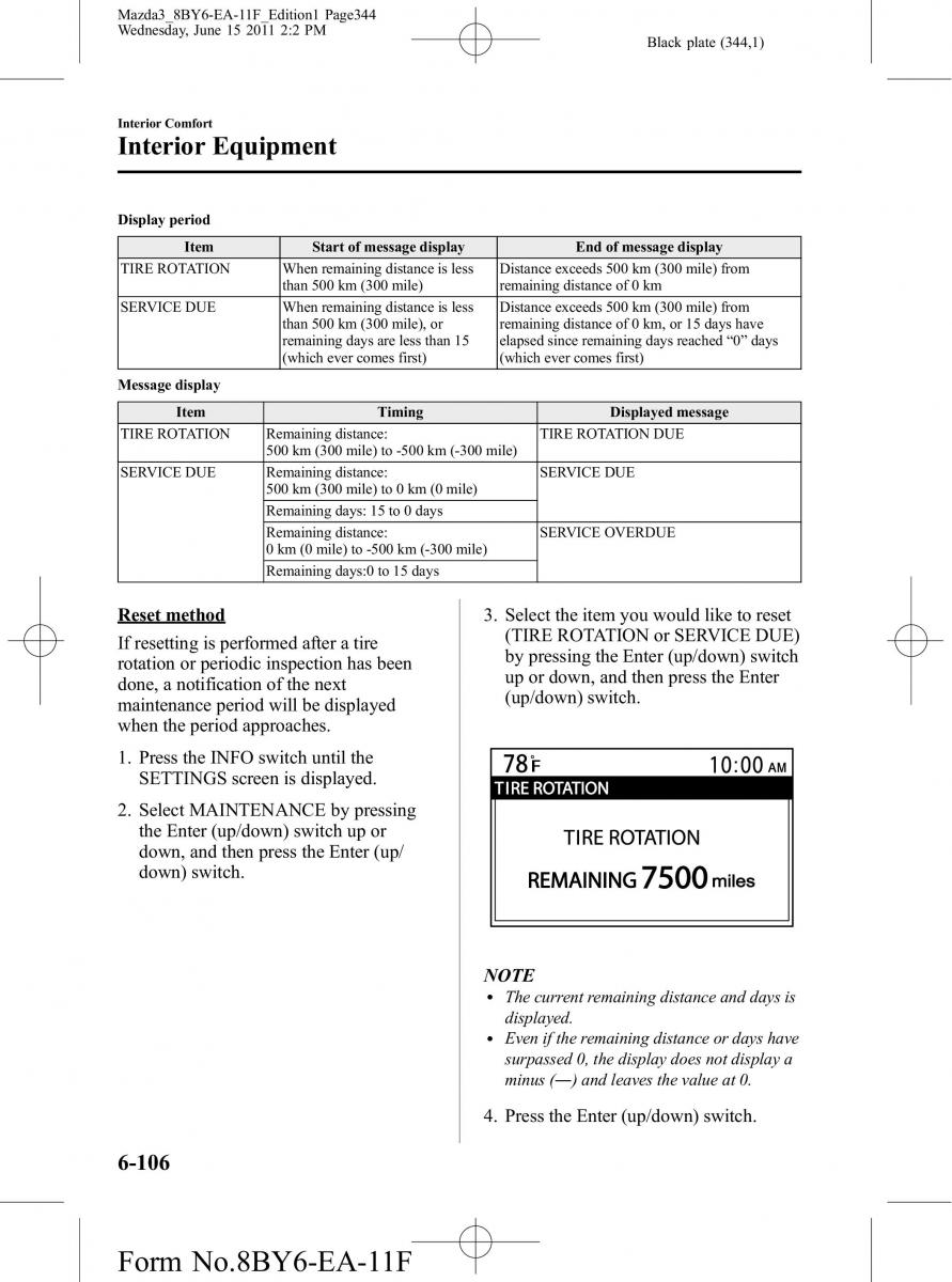 Mazda 3 II 2 owners manual / page 344