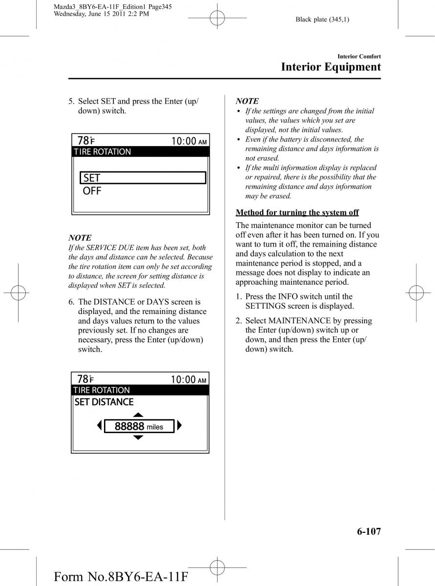 Mazda 3 II 2 owners manual / page 345