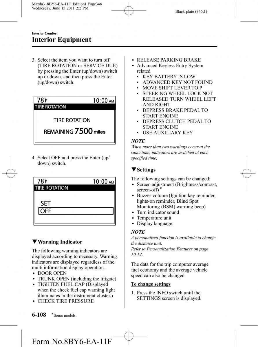 Mazda 3 II 2 owners manual / page 346