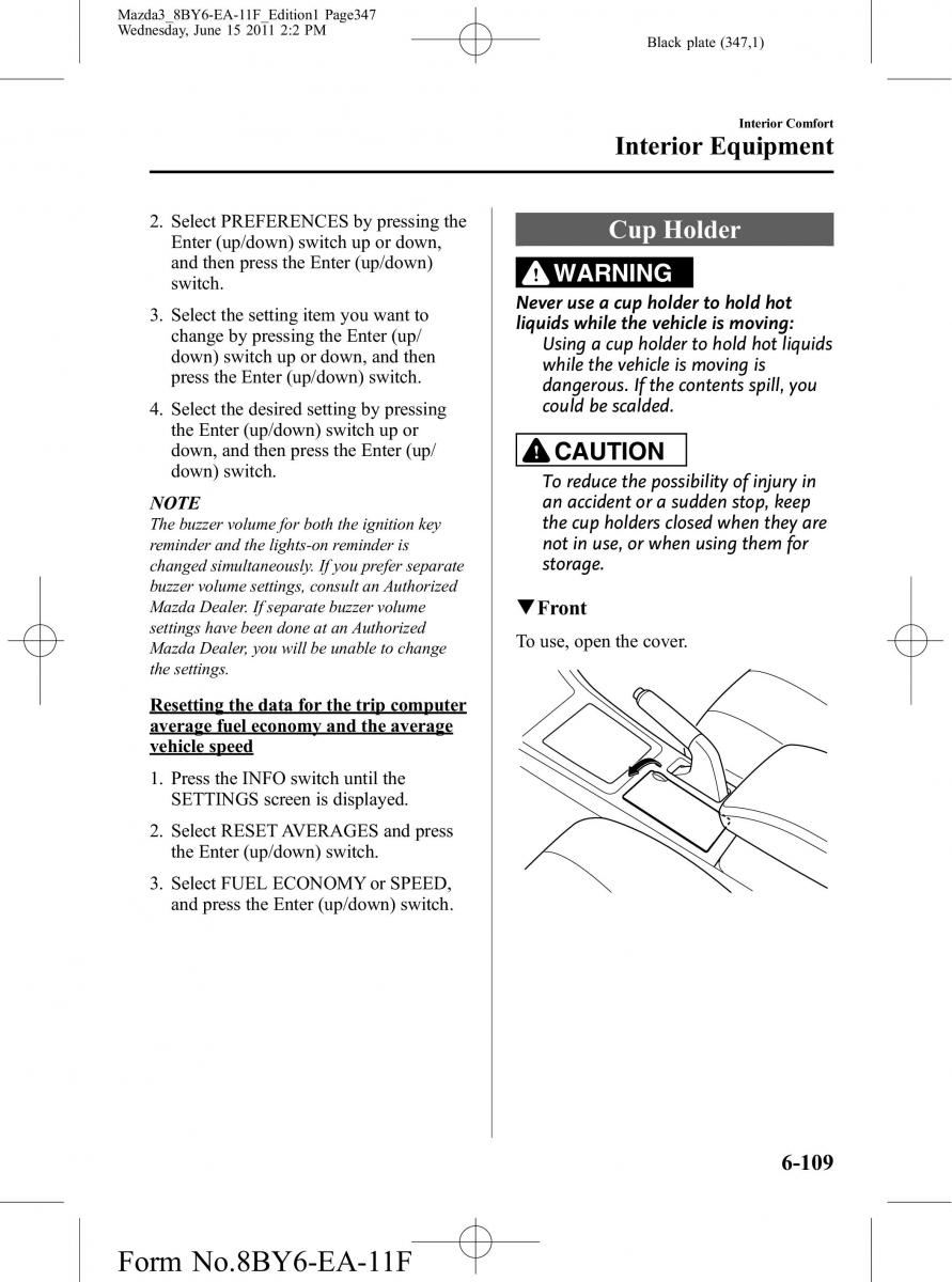 Mazda 3 II 2 owners manual / page 347