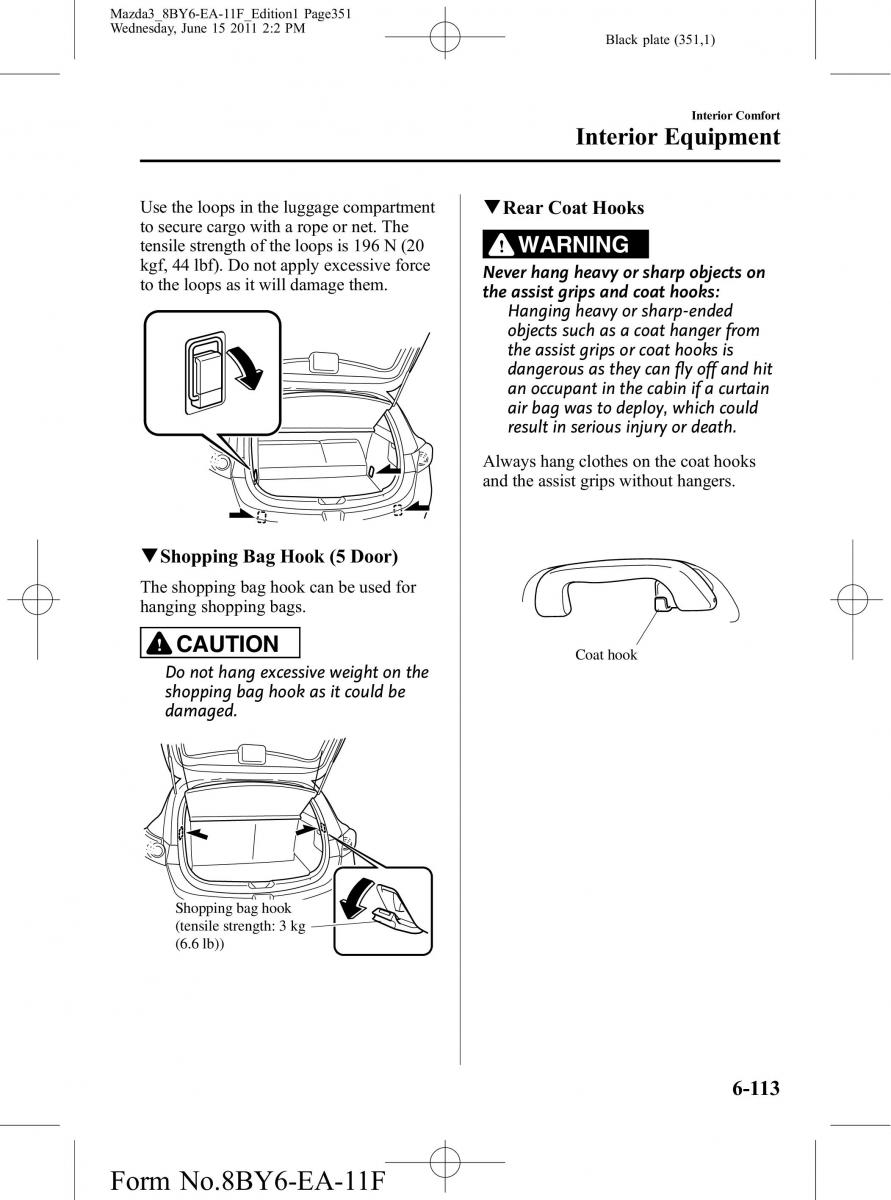 Mazda 3 II 2 owners manual / page 351