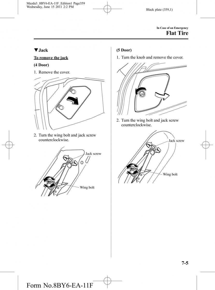 Mazda 3 II 2 owners manual / page 359