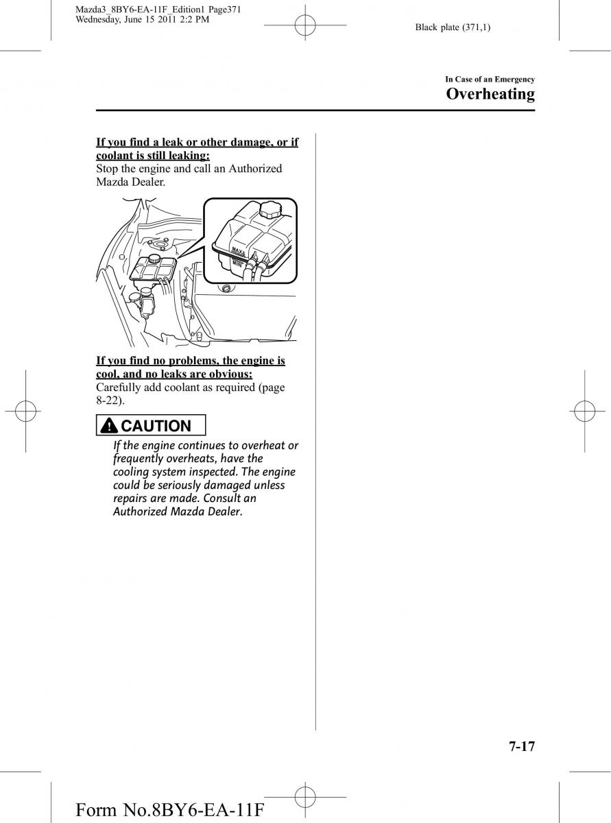 Mazda 3 II 2 owners manual / page 371