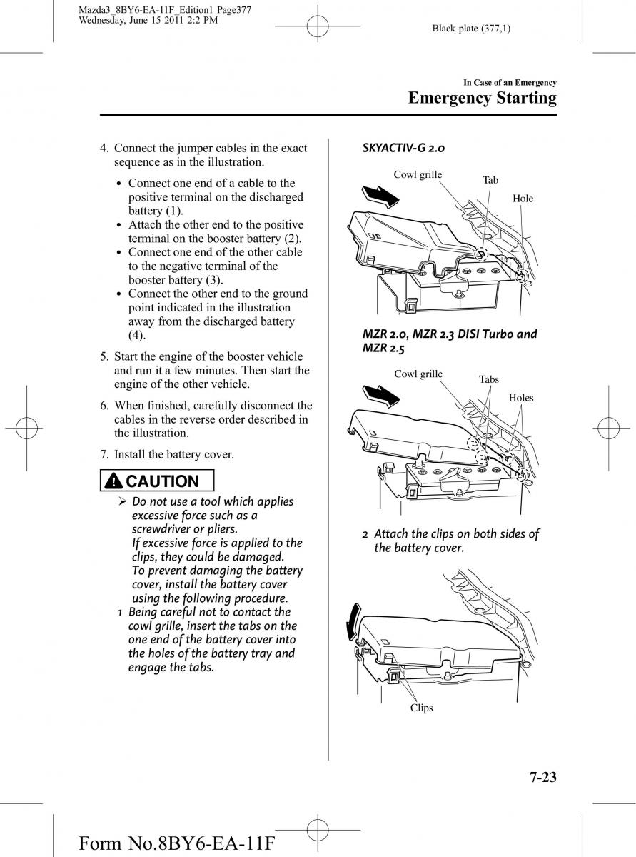 Mazda 3 II 2 owners manual / page 377