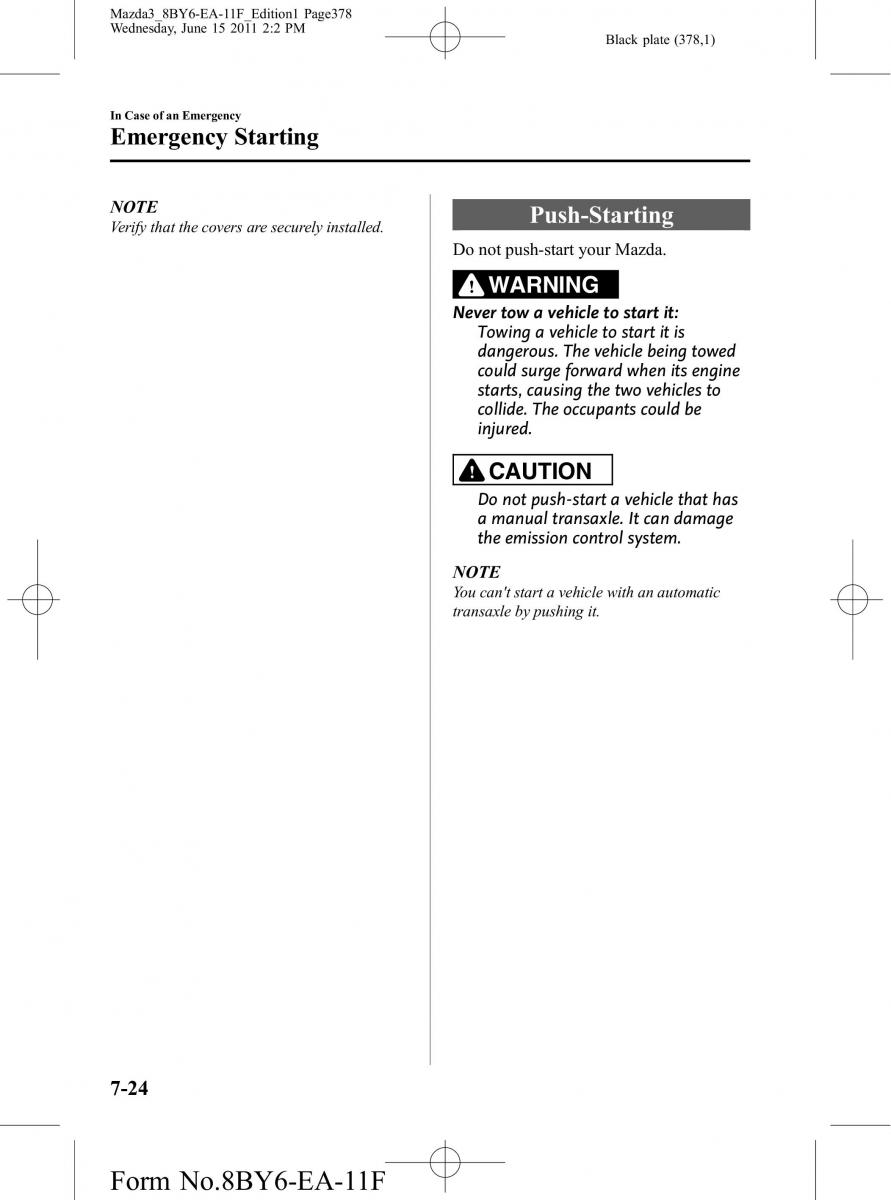 Mazda 3 II 2 owners manual / page 378