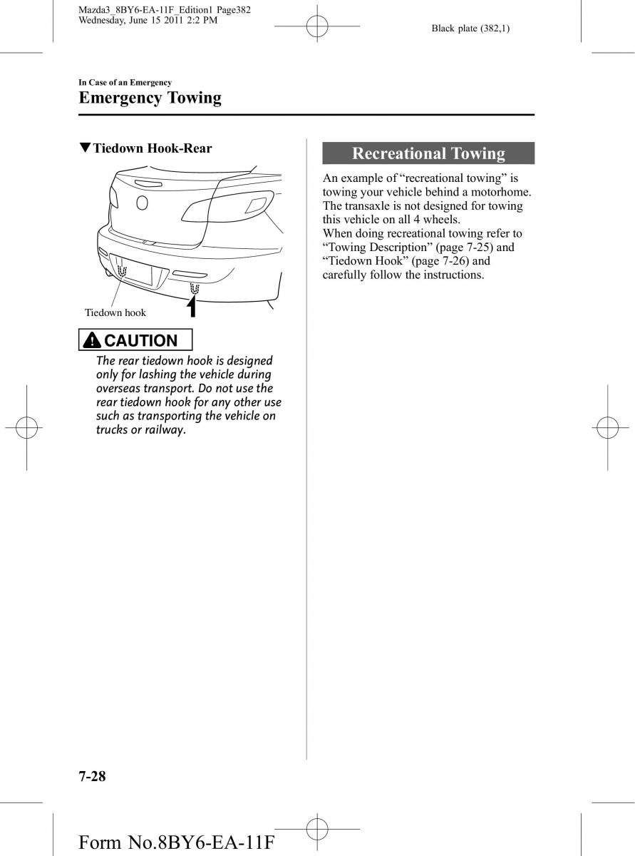 Mazda 3 II 2 owners manual / page 382