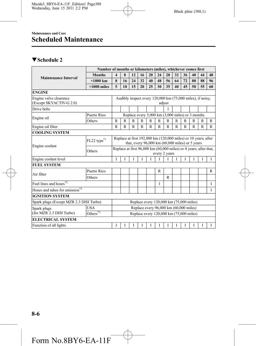 Mazda 3 II 2 owners manual / page 388