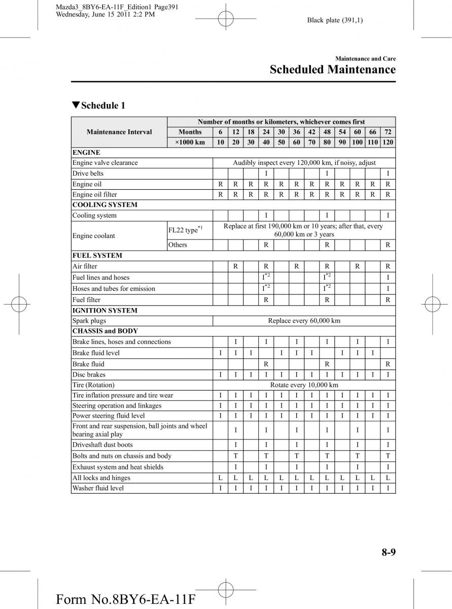 Mazda 3 II 2 owners manual / page 391