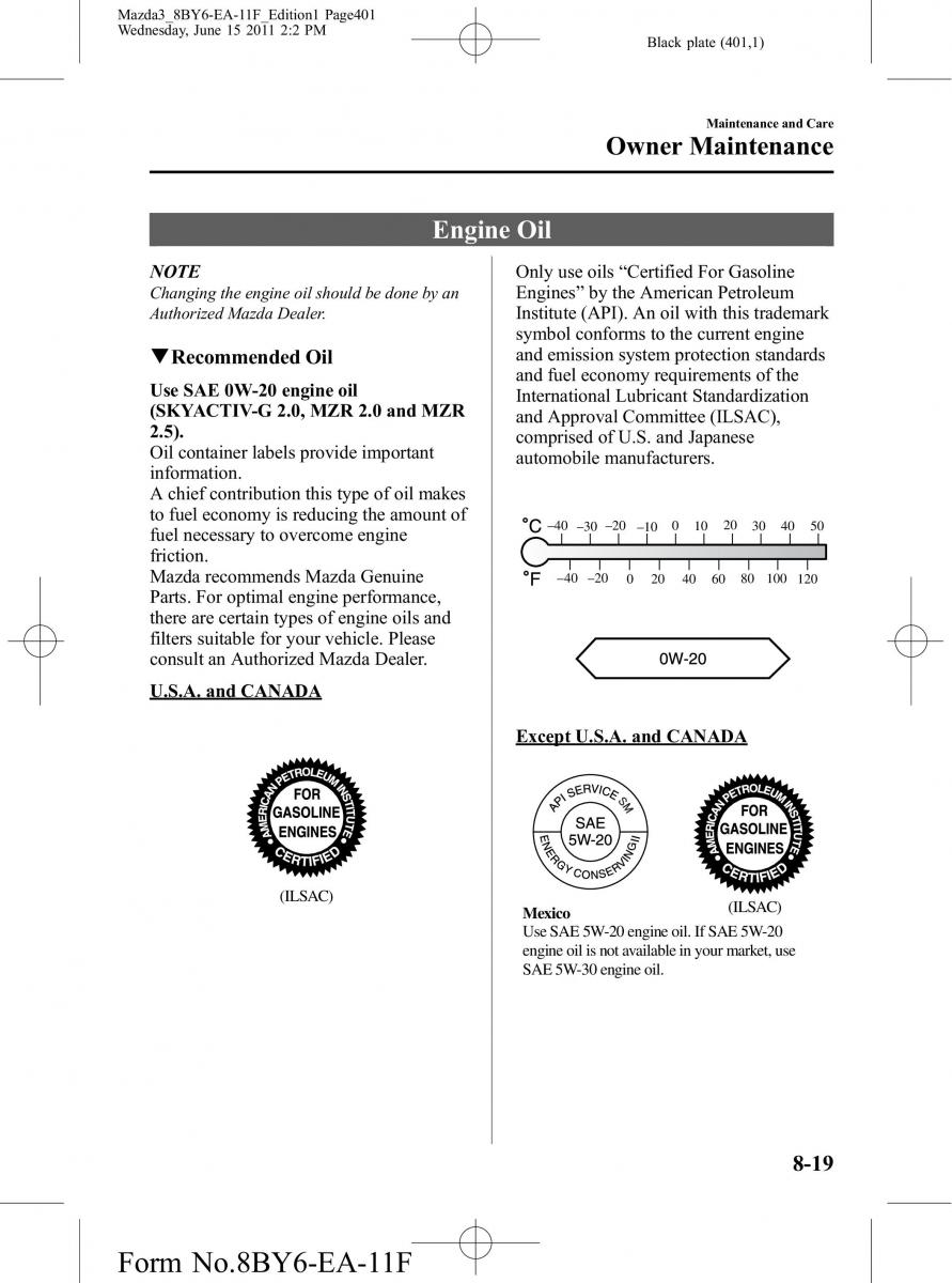 Mazda 3 II 2 owners manual / page 401