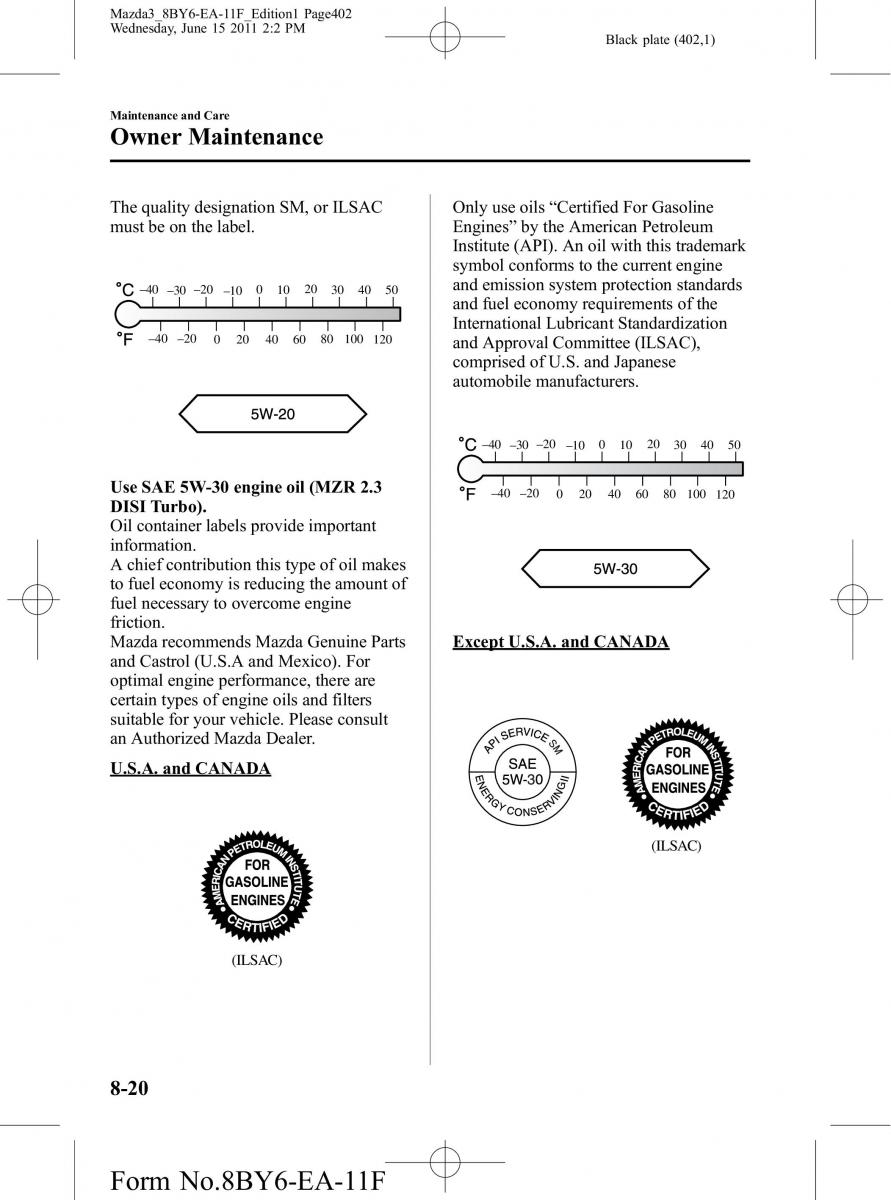 Mazda 3 II 2 owners manual / page 402