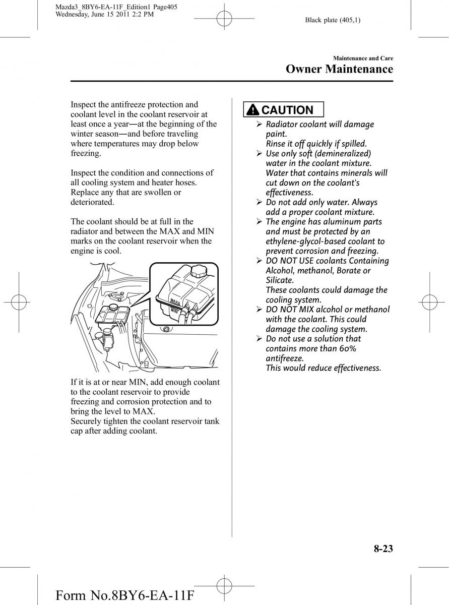 Mazda 3 II 2 owners manual / page 405