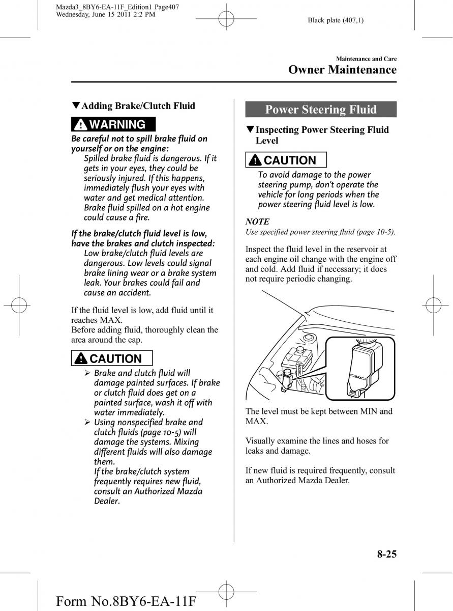 Mazda 3 II 2 owners manual / page 407