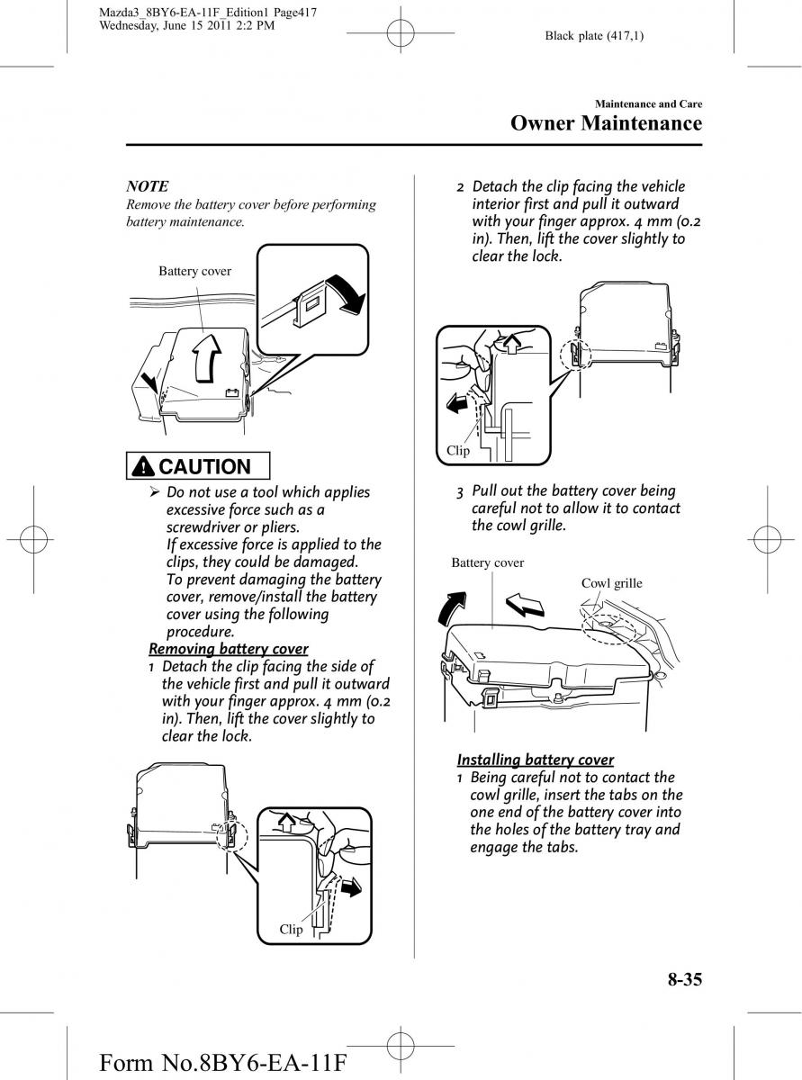 Mazda 3 II 2 owners manual / page 417