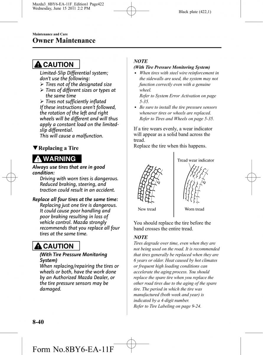 Mazda 3 II 2 owners manual / page 422